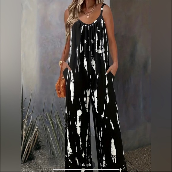 NEW!!!!!! Boho tie-dyed jumpsuit size small - Picture 2 of 2